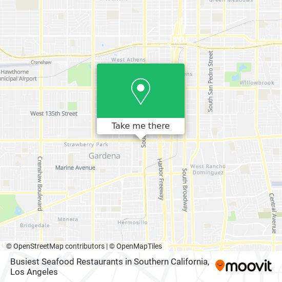 Mapa de Busiest Seafood Restaurants in Southern California