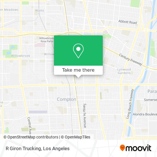 R Giron Trucking map