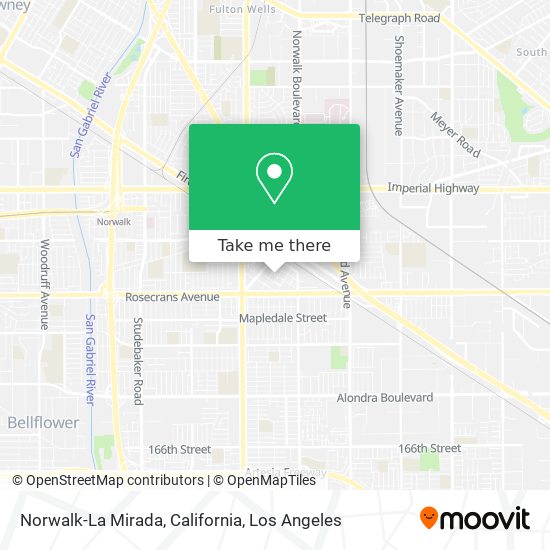 Norwalk-La Mirada, California map