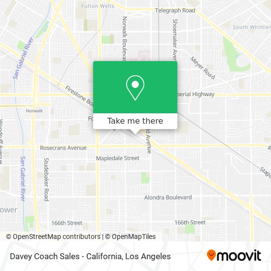 Davey Coach Sales - California map