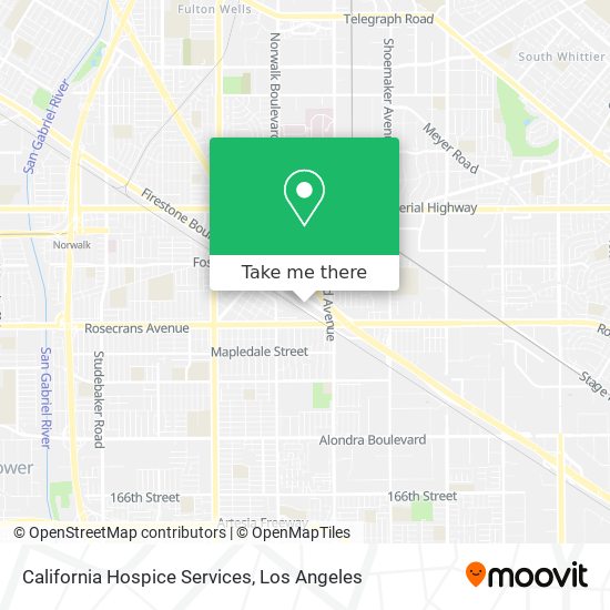 Mapa de California Hospice Services