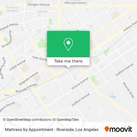 Mattress by Appointment - Riverside map