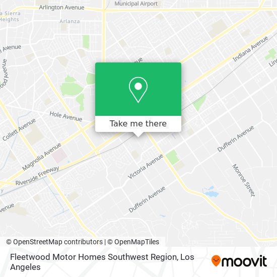 Mapa de Fleetwood Motor Homes Southwest Region