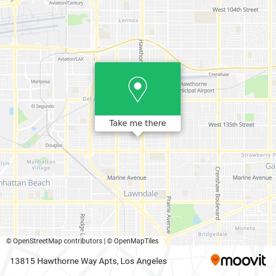 Mapa de 13815 Hawthorne Way Apts