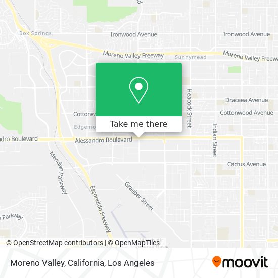 Mapa de Moreno Valley, California