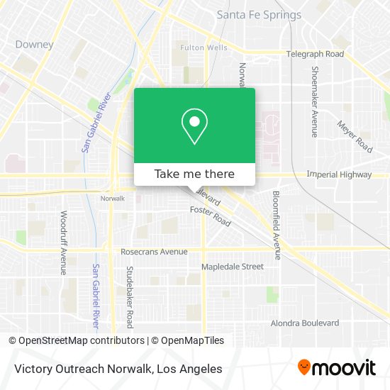 Mapa de Victory Outreach Norwalk