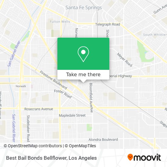 Mapa de Best Bail Bonds Bellflower