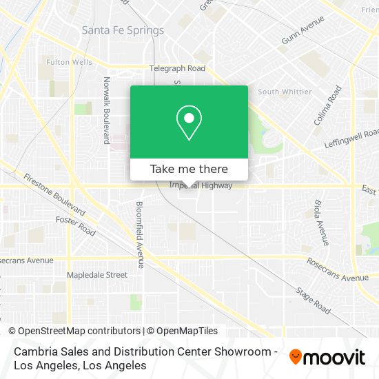 Cambria Sales and Distribution Center Showroom - Los Angeles map
