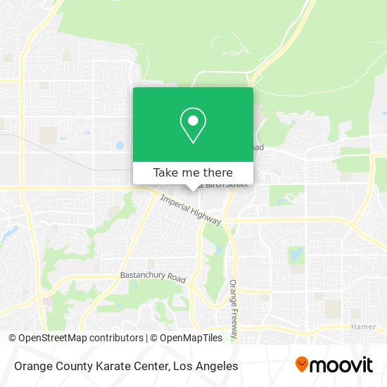 Orange County Karate Center map