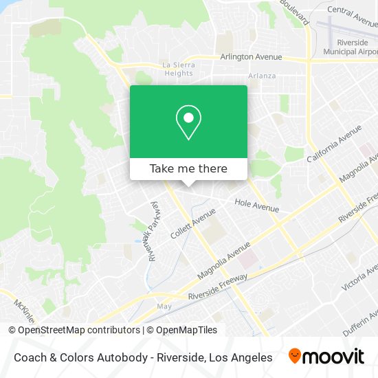 Mapa de Coach & Colors Autobody - Riverside