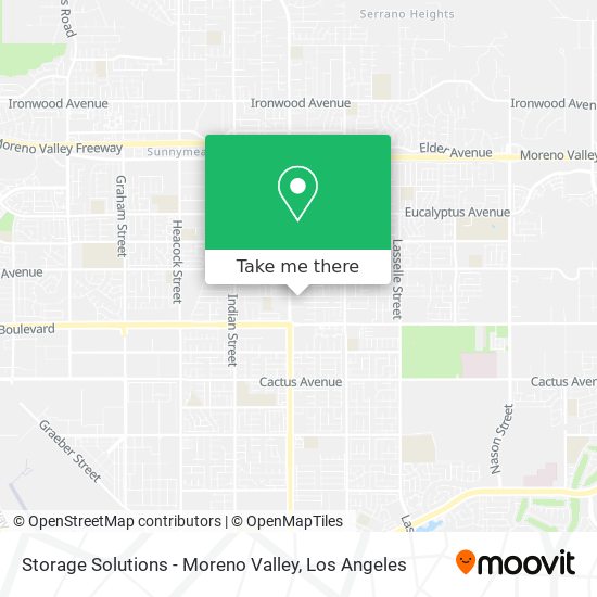 Mapa de Storage Solutions - Moreno Valley