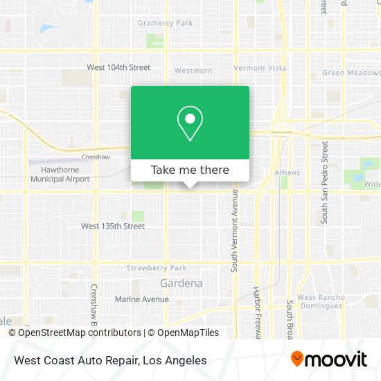 West Coast Auto Repair map