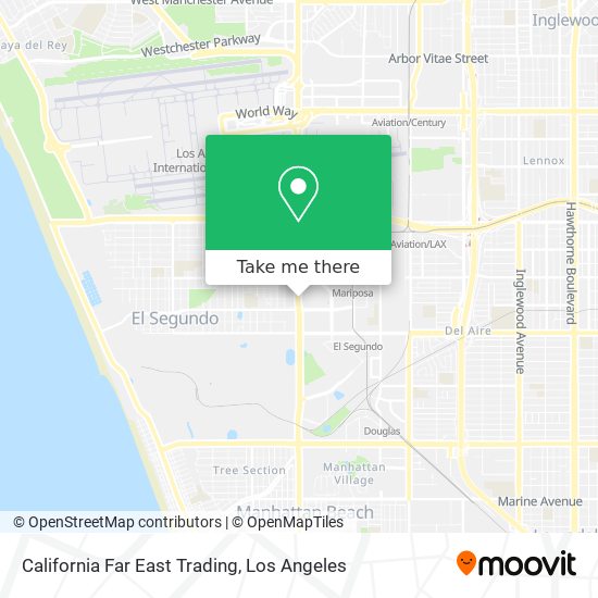 Mapa de California Far East Trading