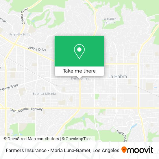 Farmers Insurance - Maria Luna-Gamet map