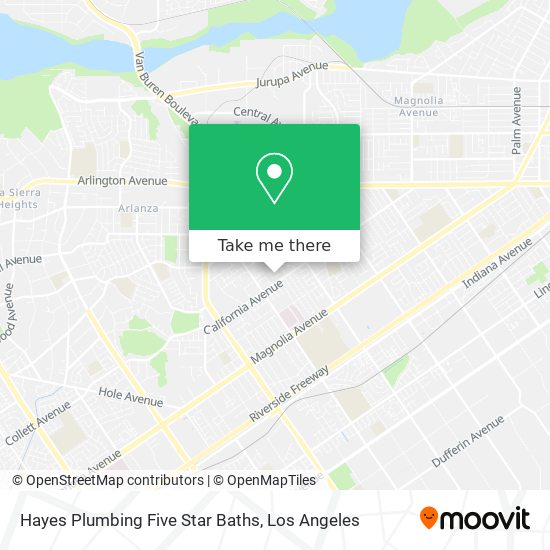 Hayes Plumbing Five Star Baths map