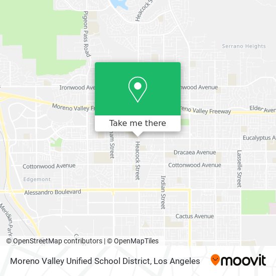 Mapa de Moreno Valley Unified School District