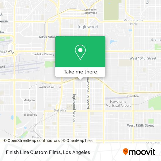 Finish Line Custom Films map