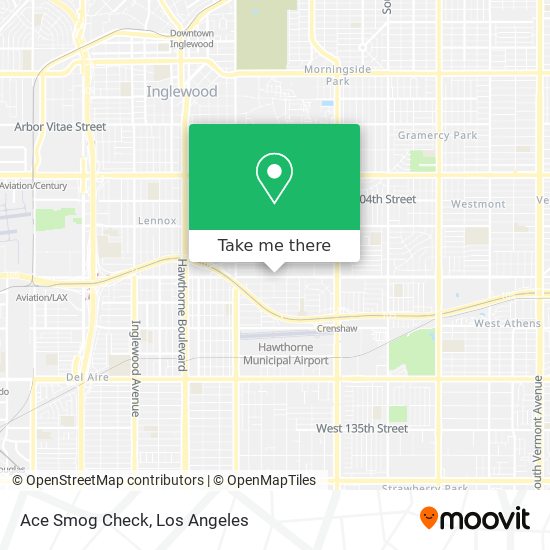 Ace Smog Check map