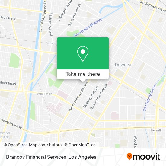 Mapa de Brancov Financial Services