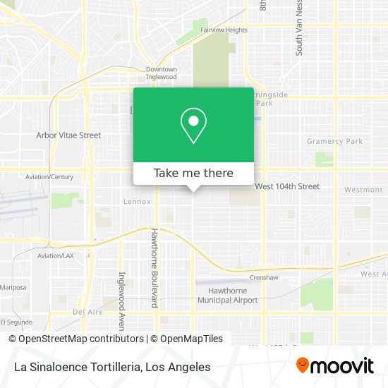 Mapa de La Sinaloence Tortilleria