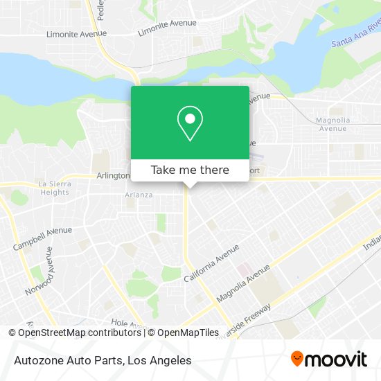 Mapa de Autozone Auto Parts