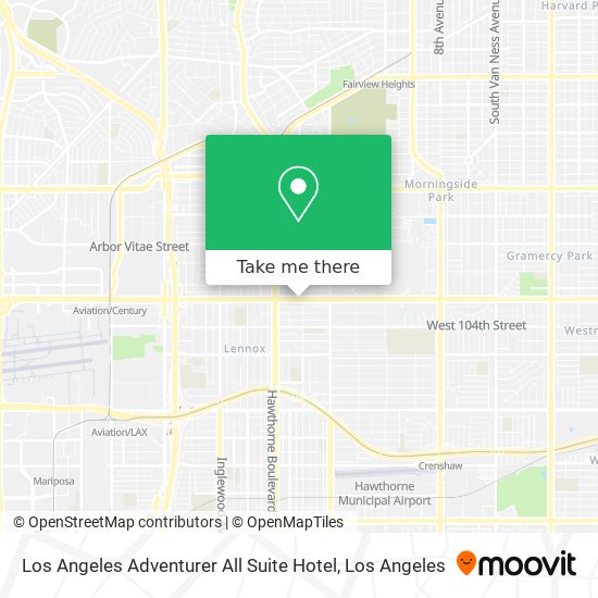 Mapa de Los Angeles Adventurer All Suite Hotel