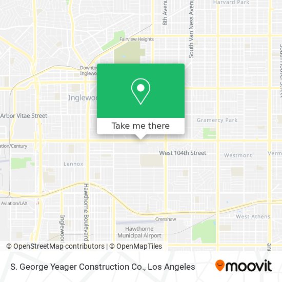S. George Yeager Construction Co. map