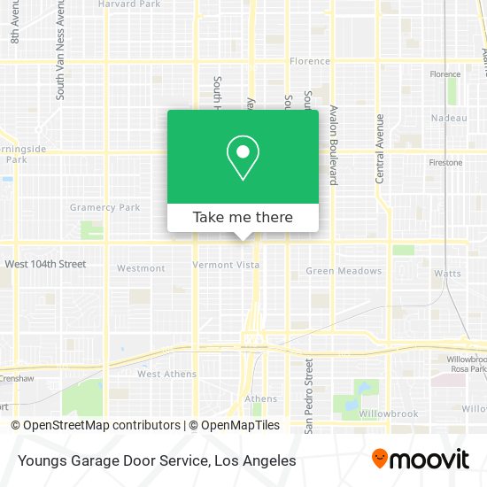 Youngs Garage Door Service map