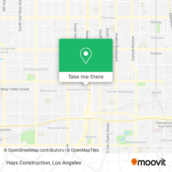 Hays Construction map