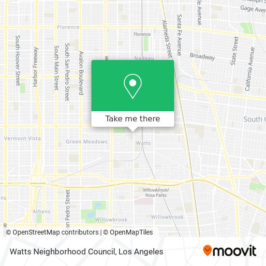 Watts Neighborhood Council map