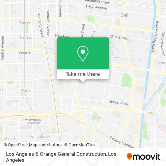 Mapa de Los Angeles & Orange General Construction