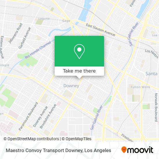 Maestro Convoy Transport Downey map