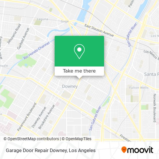 Mapa de Garage Door Repair Downey