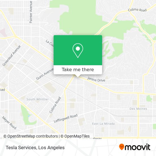 Tesla Services map