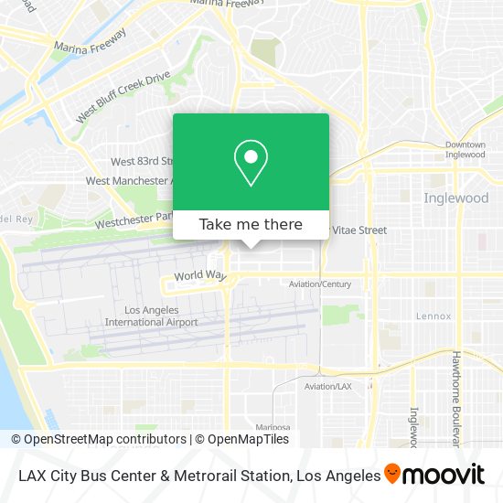 LAX City Bus Center & Metrorail Station map