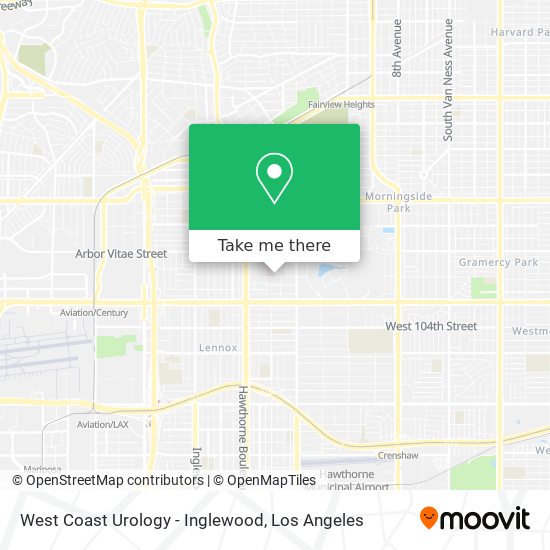 West Coast Urology - Inglewood map