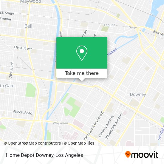 Home Depot Downey map