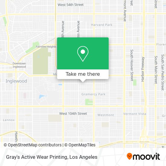 Gray's Active Wear Printing map