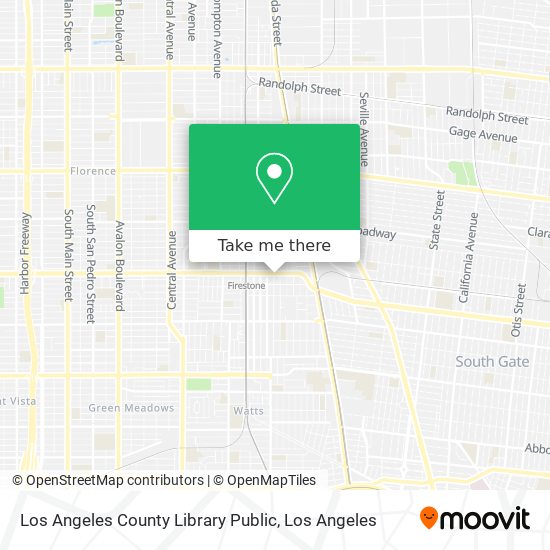 Los Angeles County Library Public map