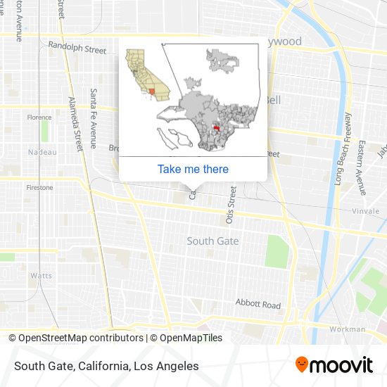 Mapa de South Gate, California