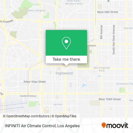 INFINITI Air Climate Control map