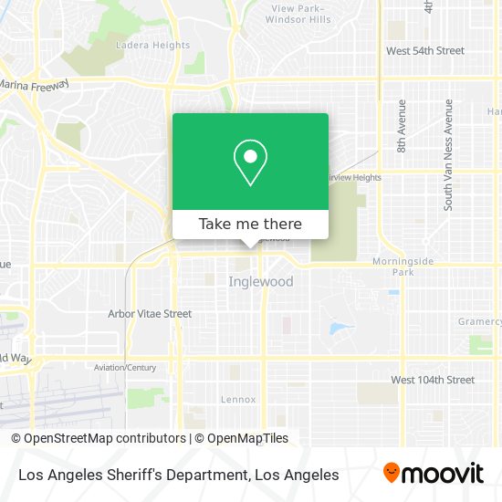 Los Angeles Sheriff's Department map