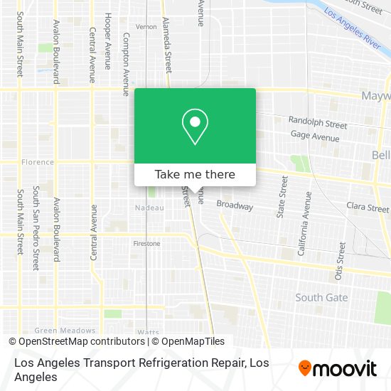 Mapa de Los Angeles Transport Refrigeration Repair