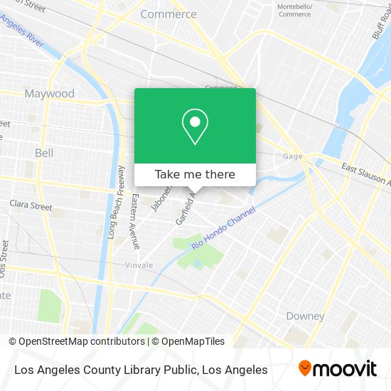 Mapa de Los Angeles County Library Public
