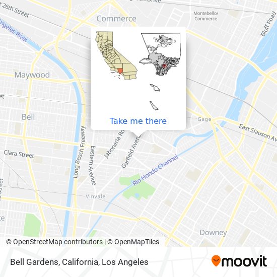 Mapa de Bell Gardens, California