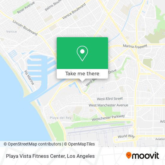 Playa Vista Fitness Center map