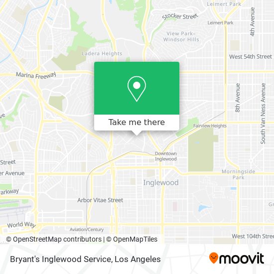 Mapa de Bryant's Inglewood Service