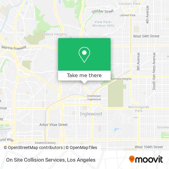 On Site Collision Services map