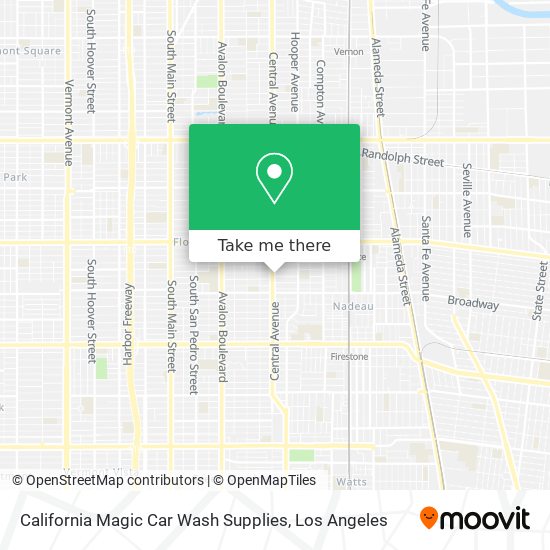 Mapa de California Magic Car Wash Supplies