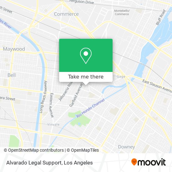 Alvarado Legal Support map